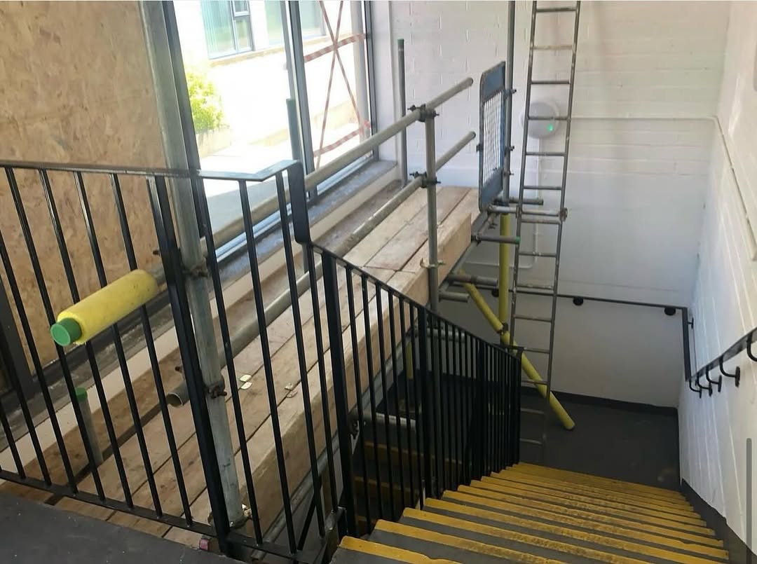 Interior scaffold and access setup from NR Scaffold Solutions Instagram